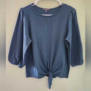 Tie Front Cropped Sweater
